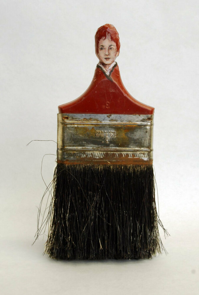 artist rebecca szeto repurposes paintbrushes into women and art history sculptures