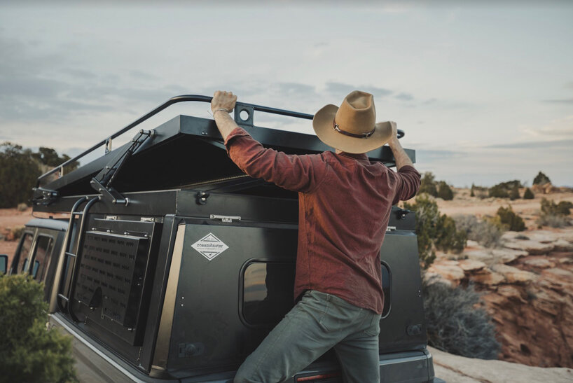 rossmönster unveils pop-top truck camper with panoramic windows