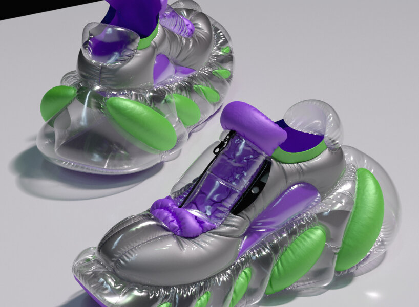 these puffy conceptual shoes from UV-Zhu are inspired by inflatables and mutated creatures