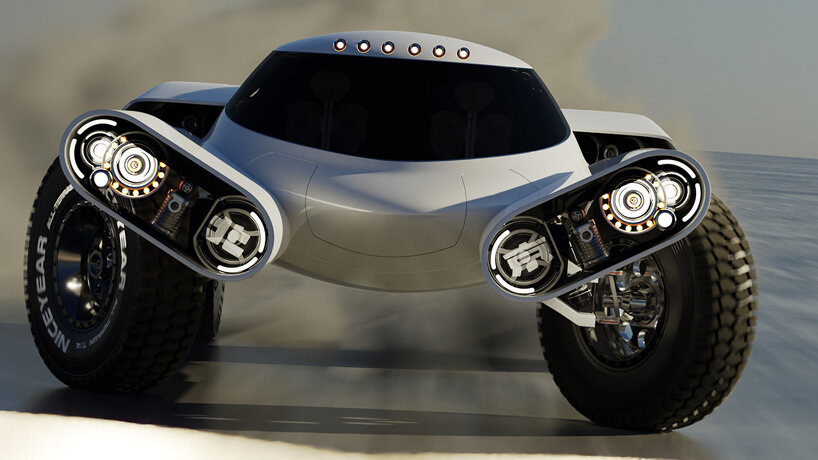 meet the huntress, an electric off-road concept car with independent suspension