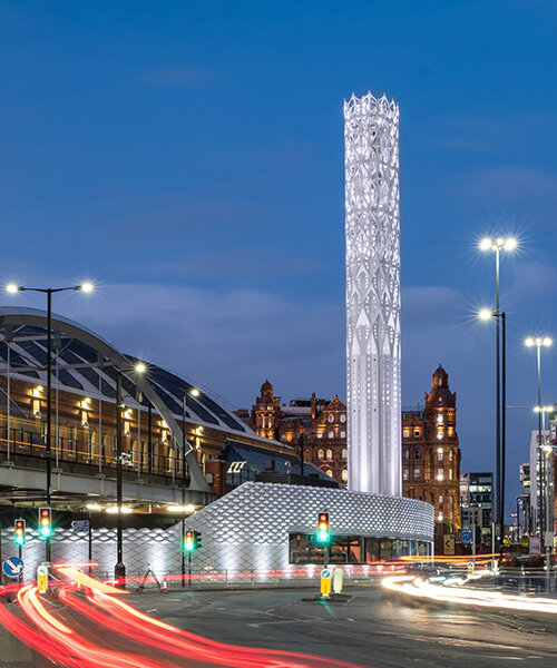 tonkin liu’s tower of light provides low carbon energy in manchester city