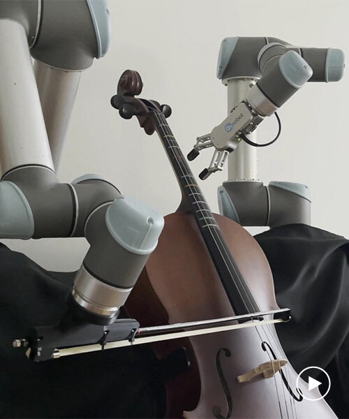 this dexterous two-armed robot plays multiple bowed instruments at the same time