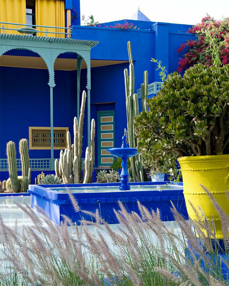 jardin majorelle, the electric blue villa once owned by yves saint ...