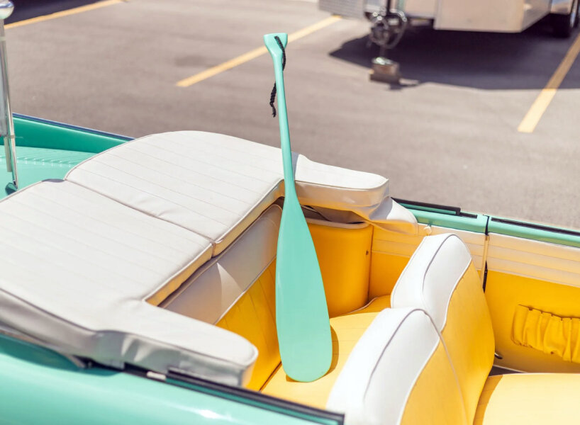 on-sale 1964 Amphicar model 770 has two propellers to drive on water 