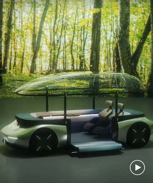 concept car AKXY2 has a boat-shaped bubble and doubles as a portable picnic area