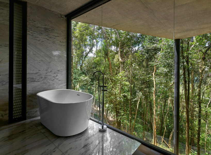 casa açucena rises fifteen meters from the ground and lives within a forest in Brazil