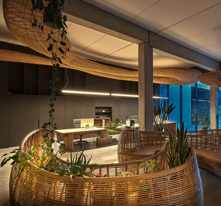 enter projects gives facelift to belgium factory with fluid rattan