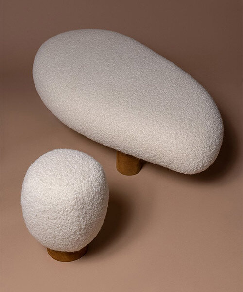 furniture series by mari koppanen imitates polypore mushrooms at different stages of growth