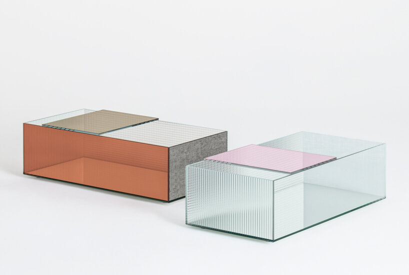 ground murano glass finishes patricia urquiola's tactile tables for glas italia