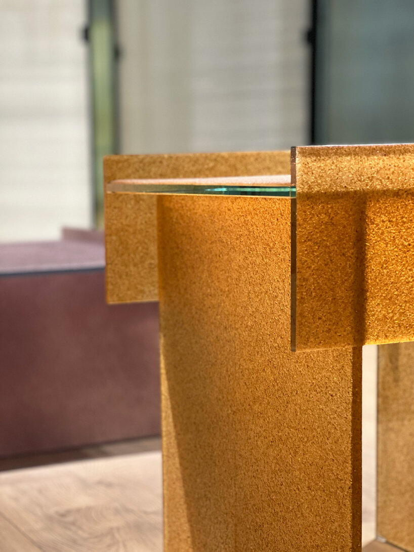 ground murano glass finishes patricia urquiola's tactile tables for glas italia