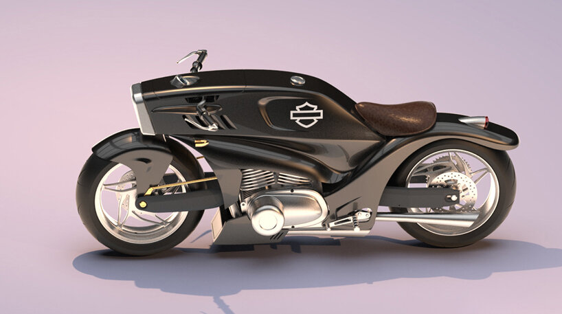 harley davidson street fighter concept merges streamlined car sports bike proportions