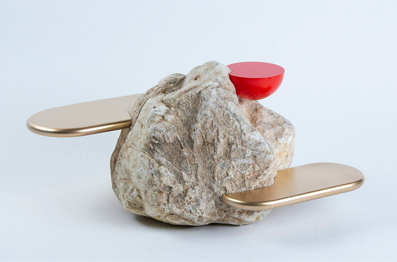 3D-scanned stones and vibrant resin parts merge in this sculptural everyday tool collection