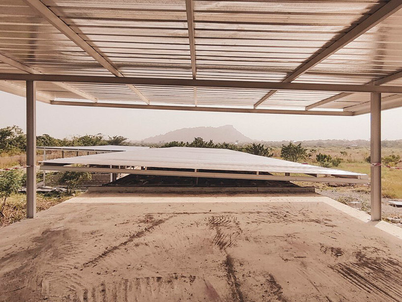 bamboo sunscreens & earth brick facades articulate sustainable manufacturing hub in ghana