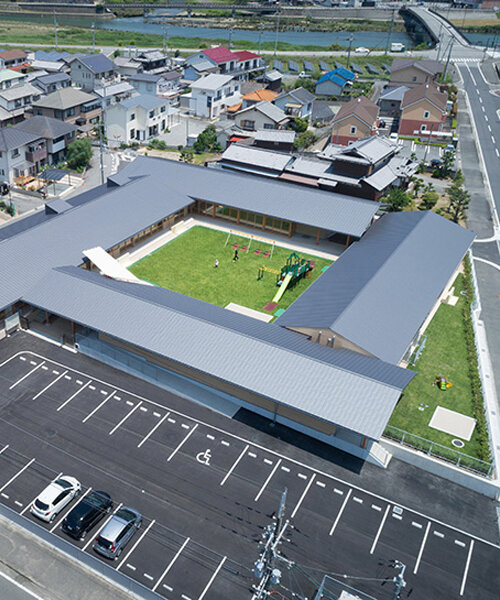 katsuhiro miyamoto & associates shapes courtyard-like nursery school in japan