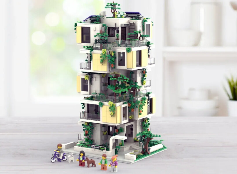 bosco verticale in milan built using 2,980 LEGO pieces