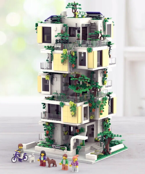 bosco verticale in milan built using 2,980 LEGO pieces