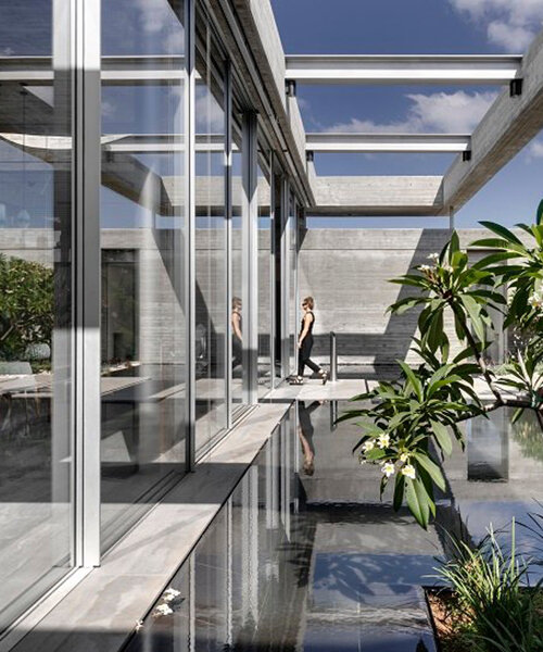 family home in israel interweaves interior & exterior spaces with generous amount of glazing