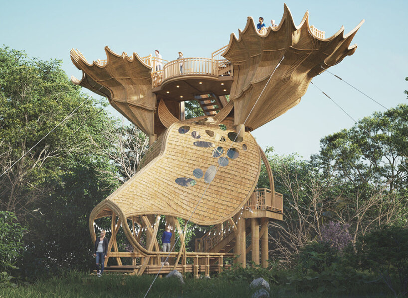 this conceptual nature observation deck is designed like a moose’s head
