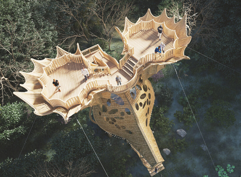 this conceptual nature observation deck is designed like a moose’s head