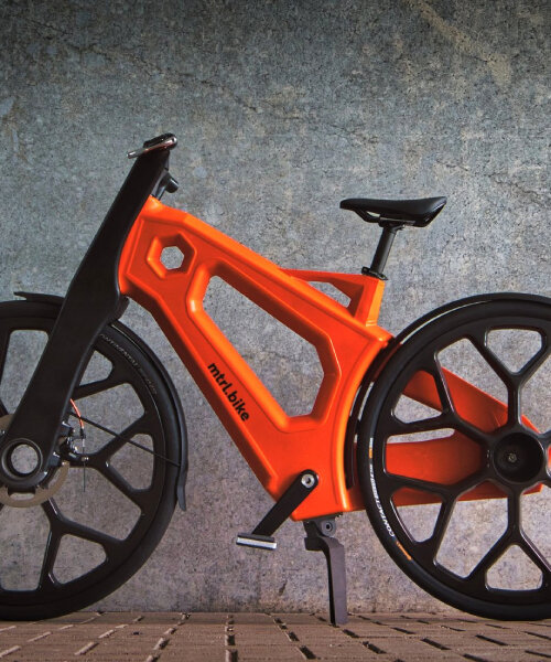 brothers design 'mtrl' bike from plastic to make it 100% recyclable