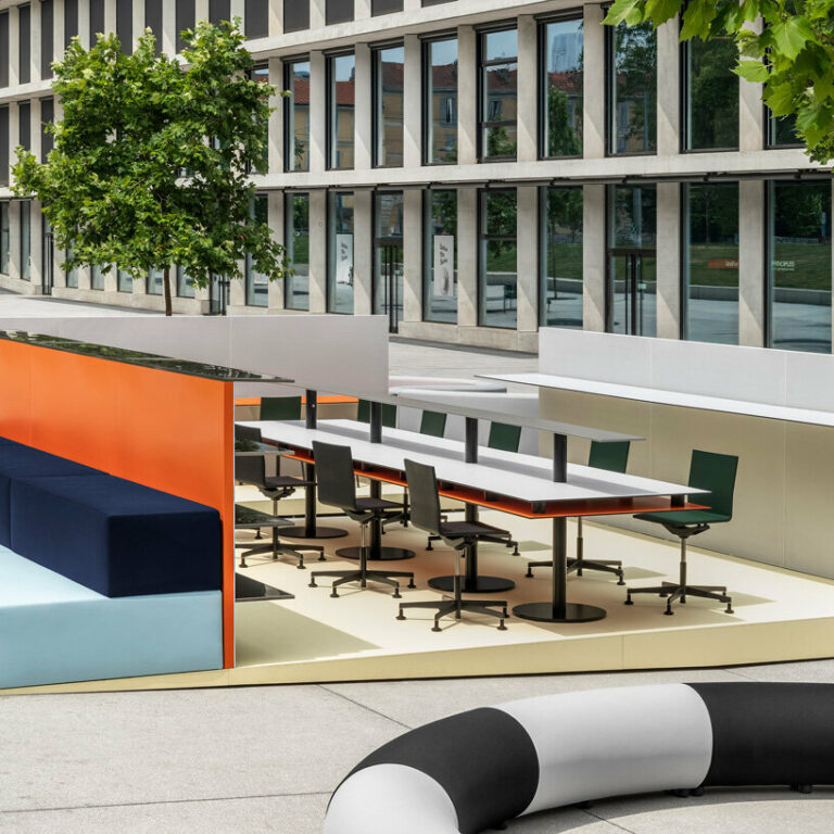 OMA’s colorful office furniture line for unifor can be configured in ...