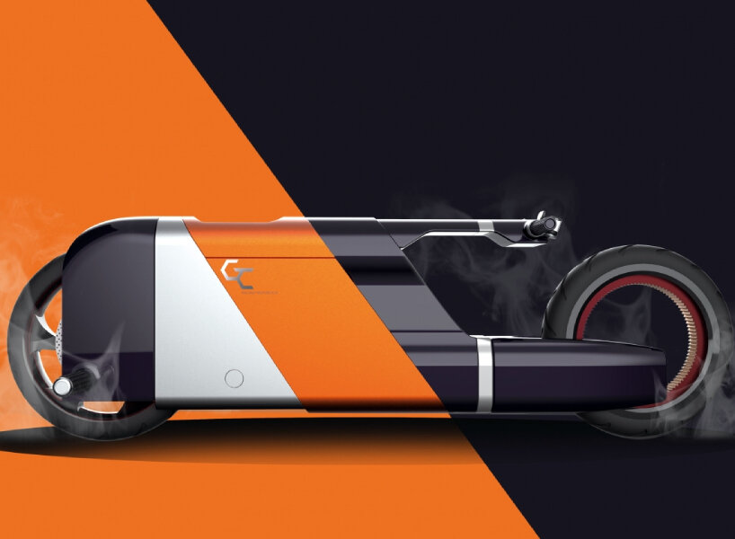 concept dual-use motorcycle also helps repair and maintain train tracks