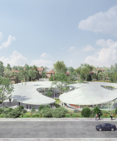 SANAA sets a sinuous campus in a park for italian supermarket esselunga