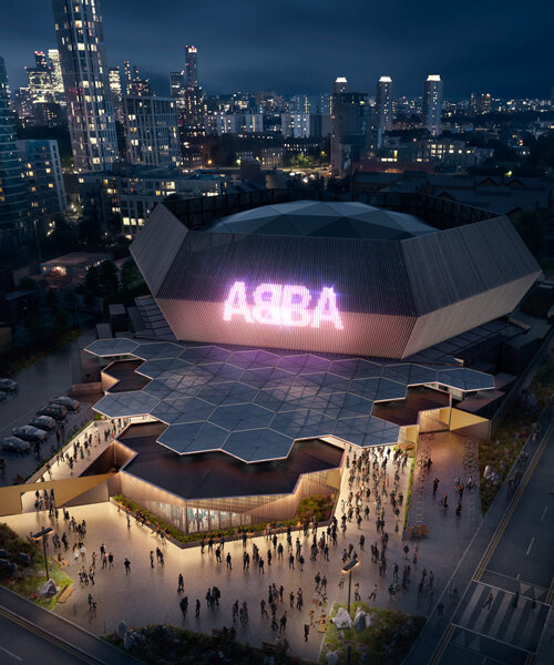 ABBA's temporary, transportable arena hosts the iconic band's virtual reunion tour