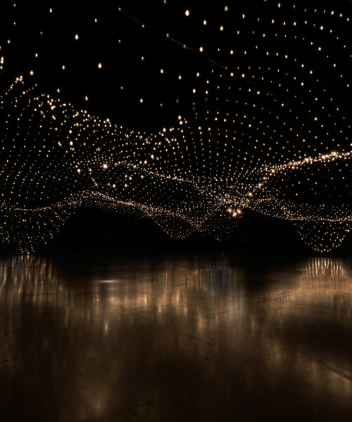 rafael lozano-hemmer's light installation in design miami/basel changes by recording people’s heartbeats
