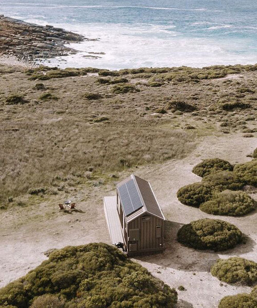 EYRE.WAY's new off-grid tiny cabin welcomes guests to secret cliffside spot in australia