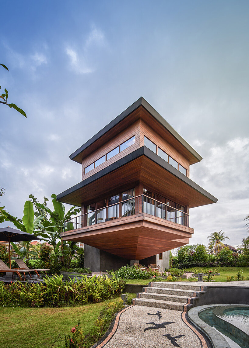 alexis dornier rests 'bird houses' resort inside the rainforest in the heart of bali