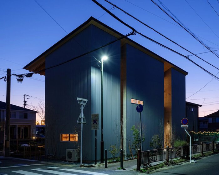 kitokino architecture composes 'anjou house' as three linked blocks in suburban japan