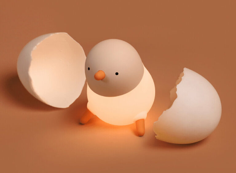 rechargeable baby chick night lamp illuminates your bedroom for a cozy