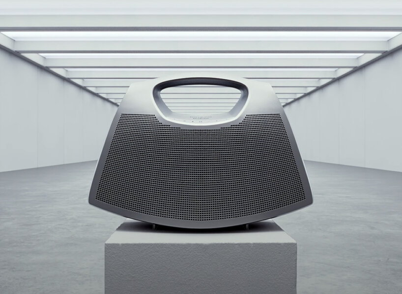 balenciaga and bang & olufsen's speaker bag plays for 18 hours & via multipoint connectivity