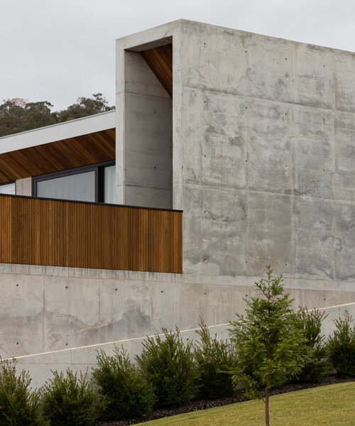 this house by tecture is a composition of concrete 'blades' in australia