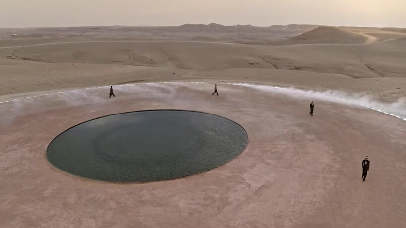 moroccan desert provides an ethereal backdrop for es devlin-designed show for saint laurent