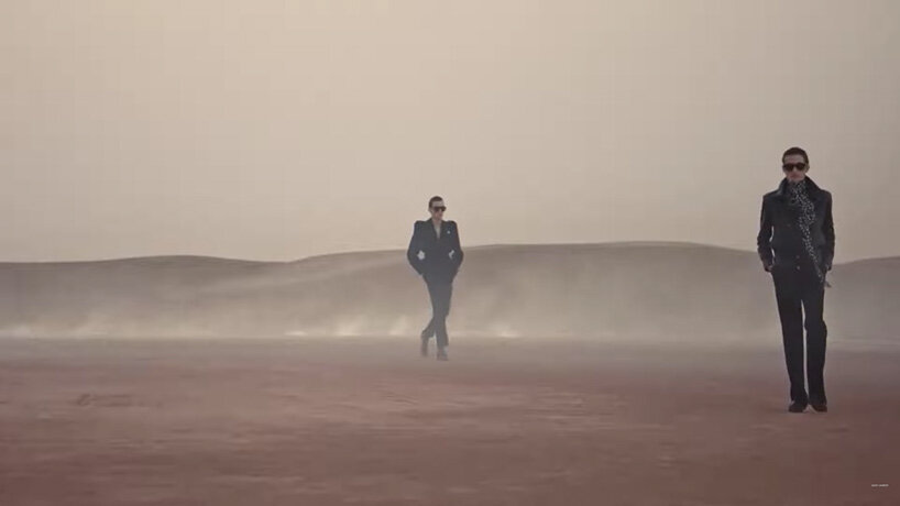 moroccan desert provides an ethereal backdrop for es devlin-designed show for saint laurent