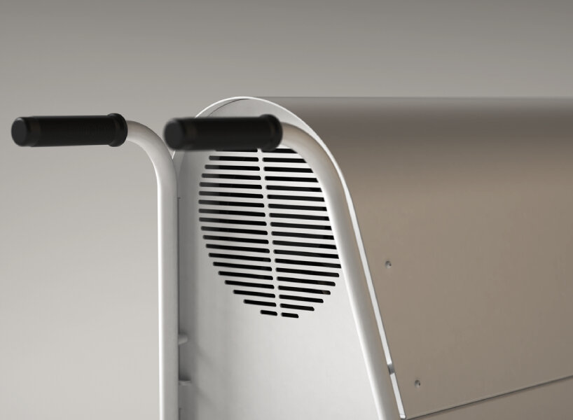 eco-friendly ‘flint bioheater’ uses cooking oil as fuel to release heat