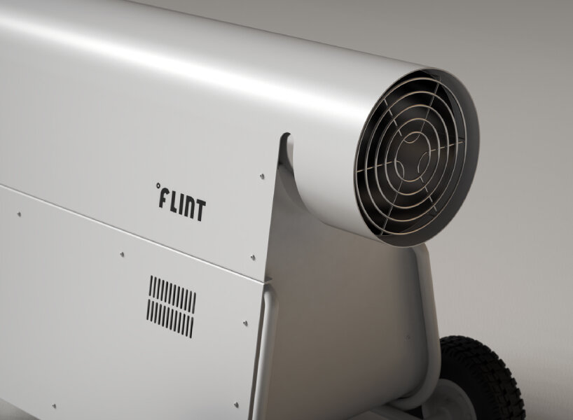 eco-friendly ‘flint bioheater’ uses cooking oil as fuel to release heat