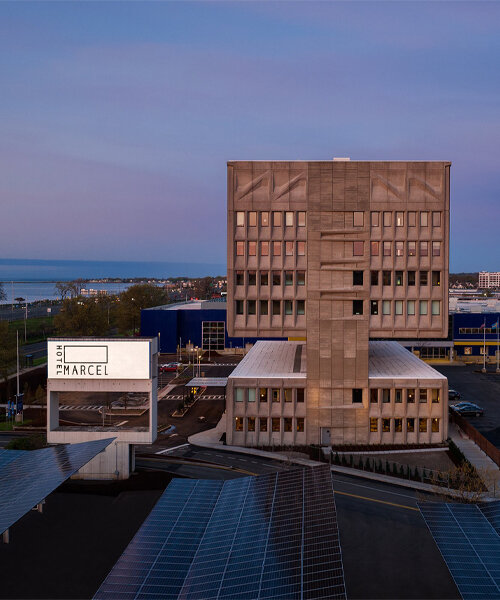 iconic 1970s brutalist building given new life as 'hotel marcel' in connecticut
