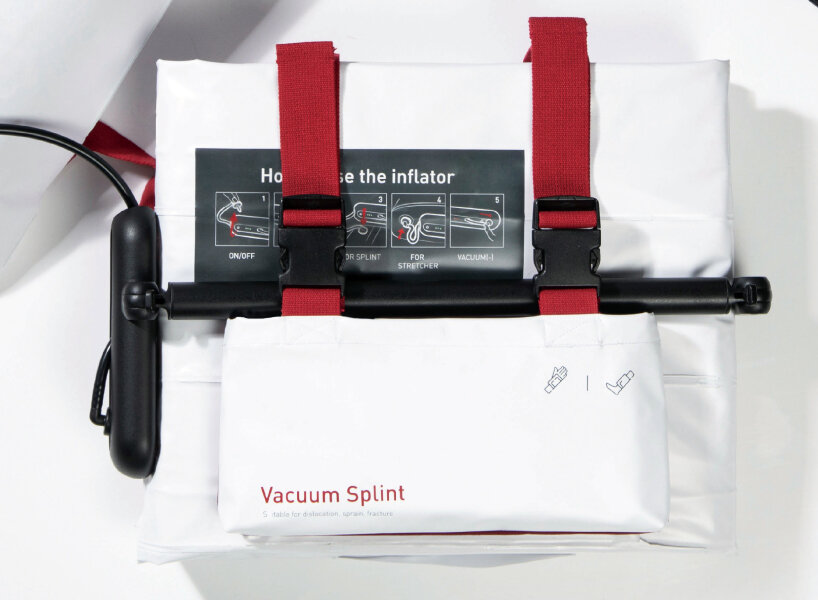 inflatable stretcher securely wraps patients in comfort and protects them from falling