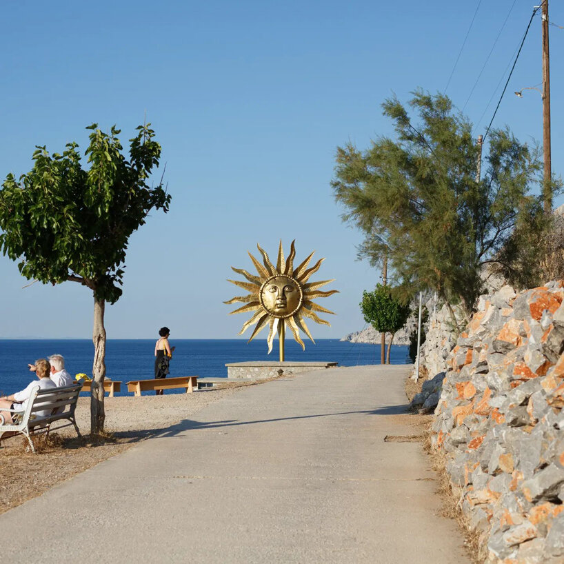 jeff koons transforms DESTE's project space in hydra into a metaphysical temple for apollo