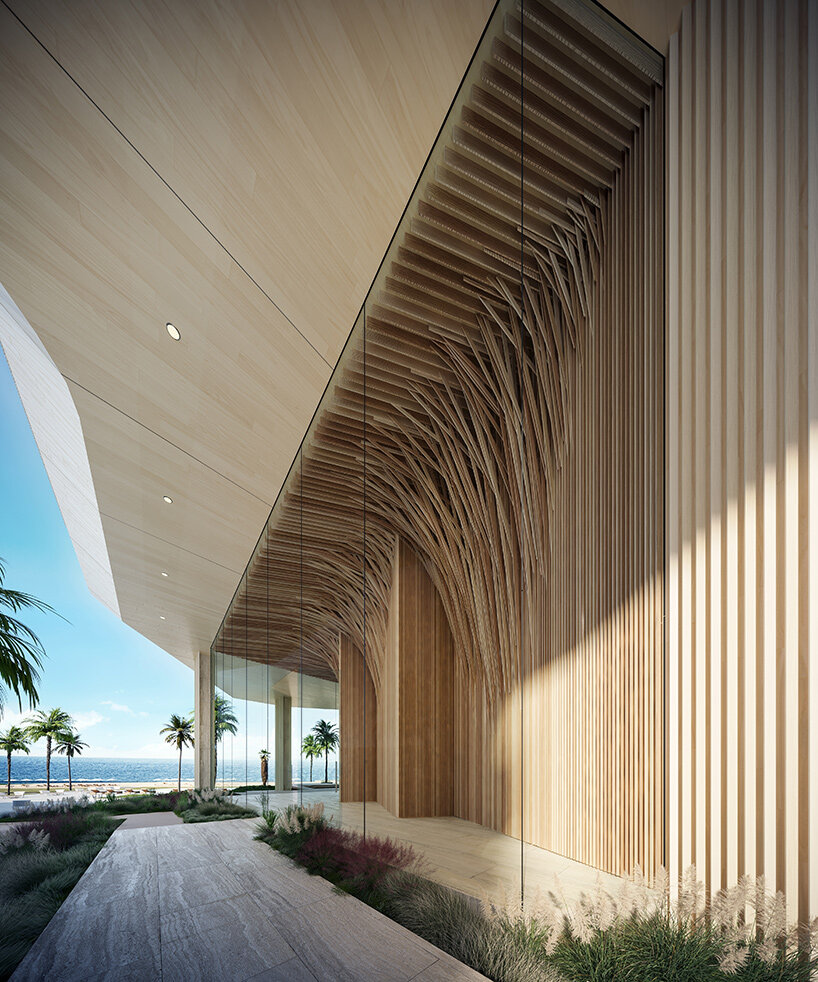 take a first look at aman miami, kengo kuma's first residential tower in the U.S.