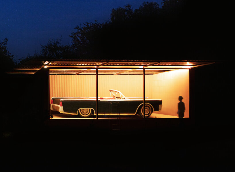 ronan and erwan bouroullec designed ceramics, glass shelter for lincoln continental sculpture