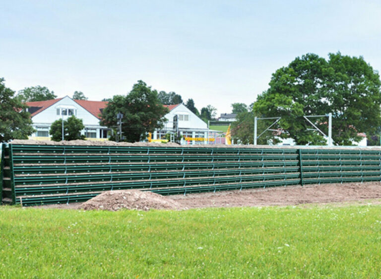 flowers and plants used as barricades to block traffic noise and pollution