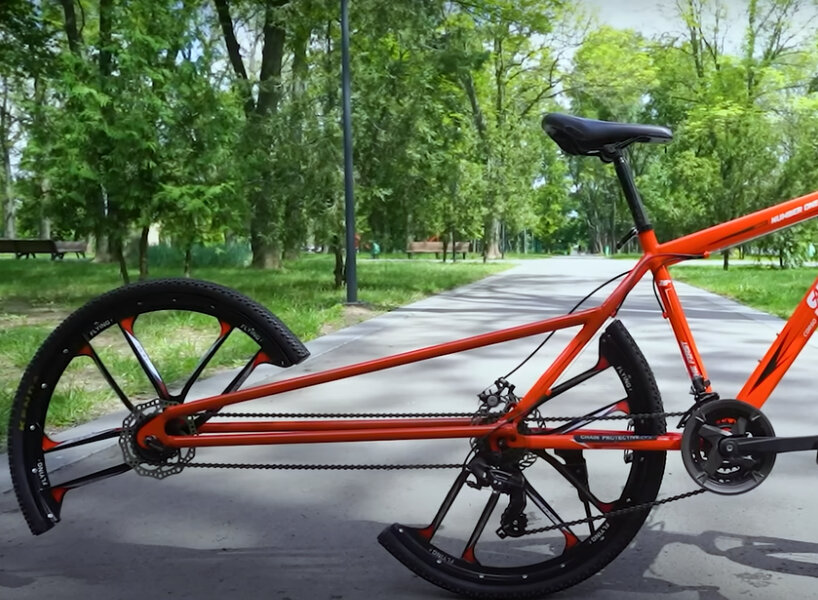 engineer cuts bike wheel into two half wheels to test math equation