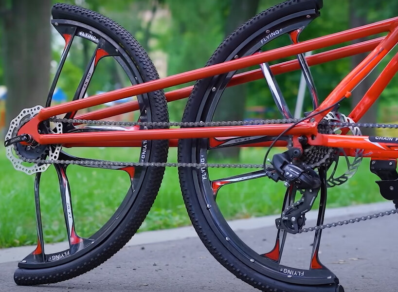 engineer cuts bike wheel into two half wheels to test math equation