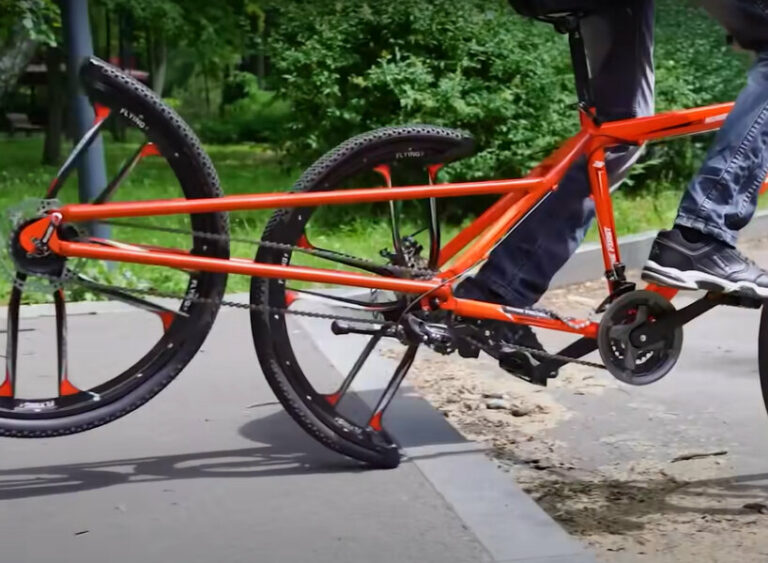 engineer splits back wheel in half to create oneofakind, fully functional bicycle