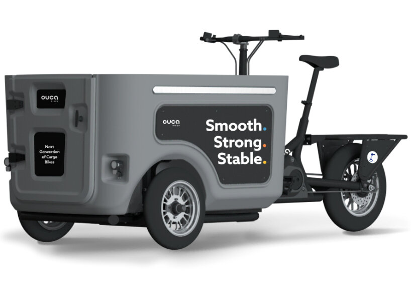 cargo bikes ‘ouca’ can transport goods up to 180 kilos and double as a kiddie bus