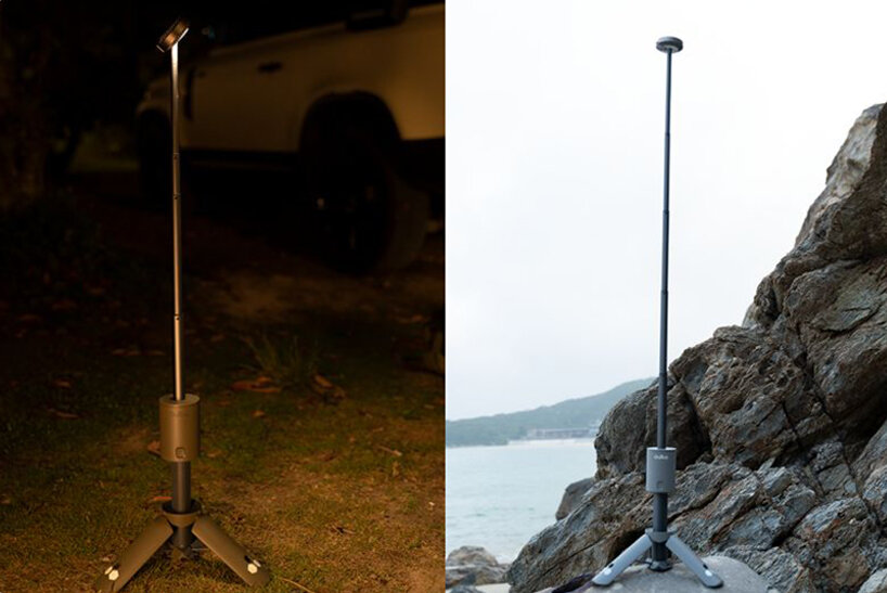 designboom on X: launched on kickstarter, the ouTask telescopic lantern  can extend to a 1m-high lighting pole, unfold as a desk lamp, or switch on  like a flashlight.   / X